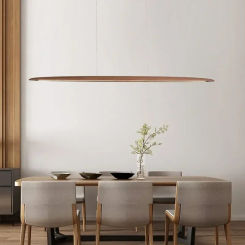 Nordic Design Walnut Long Table Lamp Modern Simple Zen Pendant Lights Japanese Style Quiet Restaurant Tea Home Decoration Lamps