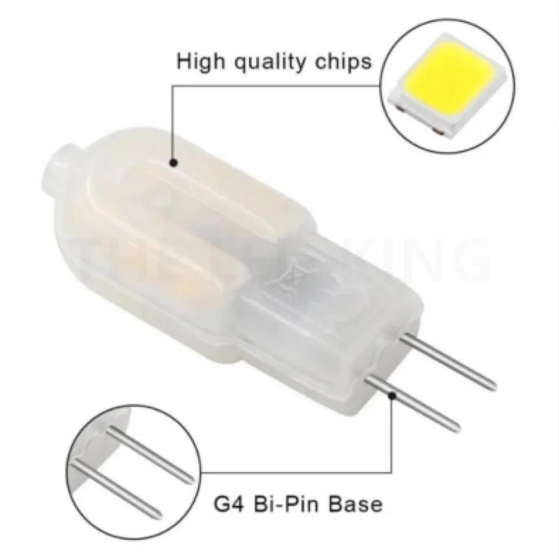 Description Picture 5 of item6/10PCS Dimmable LED Light Bulb 3W G4 Lamp AC 12V 220V G9 LED Spot Light for Pendant Lighting Fixture Home Lighting Chandeliers