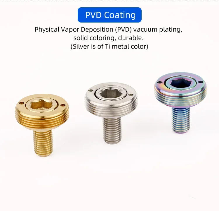 Description Picture 6 of itemDeemount Bicycle Square Taper Bottom Bracket Fixing Screws M8*15mm Titanium Alloy Ti Bolts for MTB Road Folding Bike BB