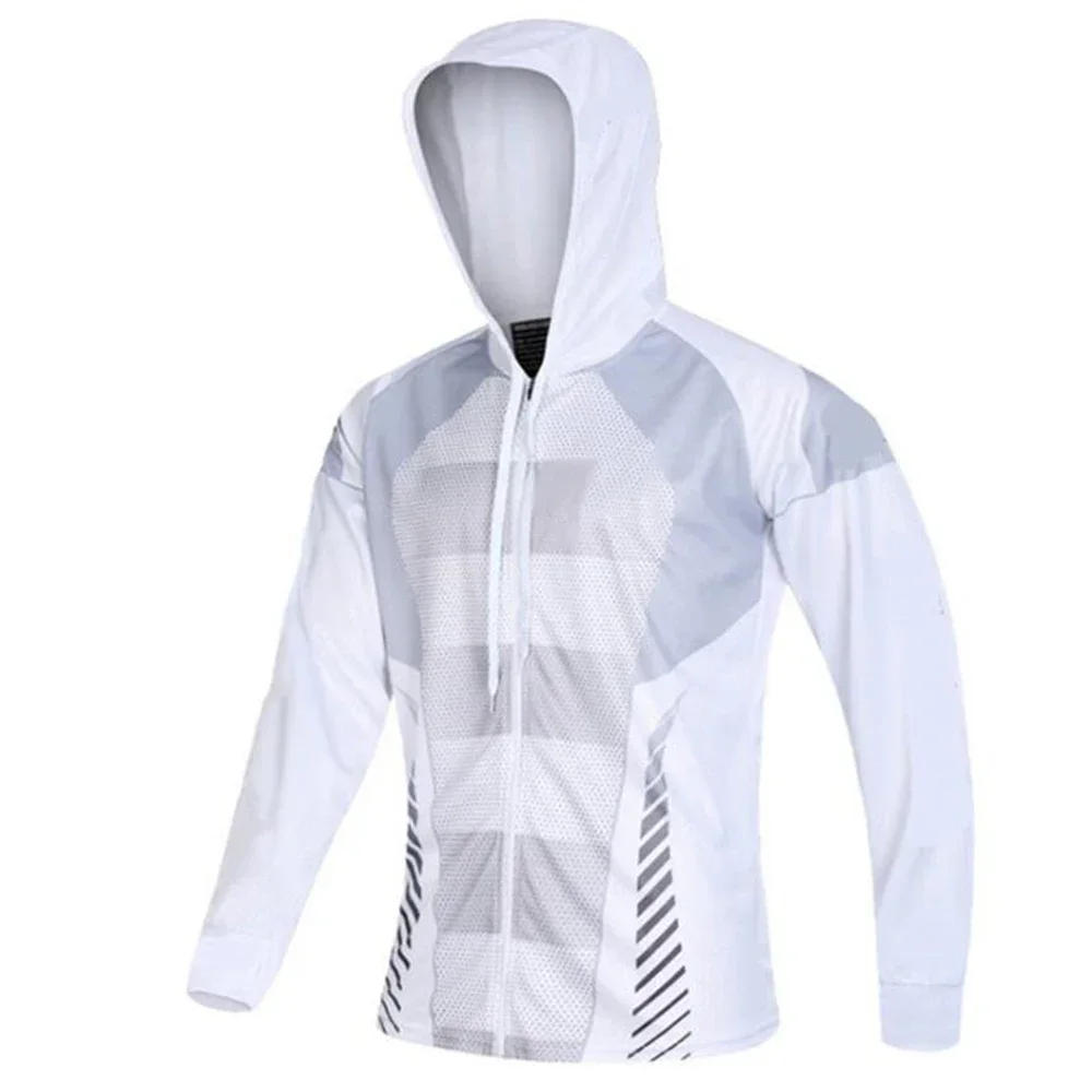 Description Picture 4 of item2024 Summer Men Hooded Long Sleeve Performance Fishing Shirts Jersey Fishing UV Hoodies Fishing Clothing