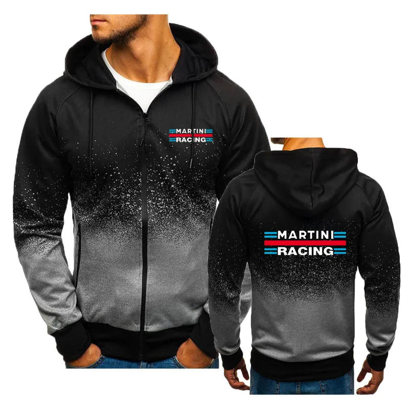 Description Picture 6 of item2024 Spring men's hoodie clothing Martini Racing print Color contrast 3D men's sweatshirt Harajuku Street hooded jacket for men