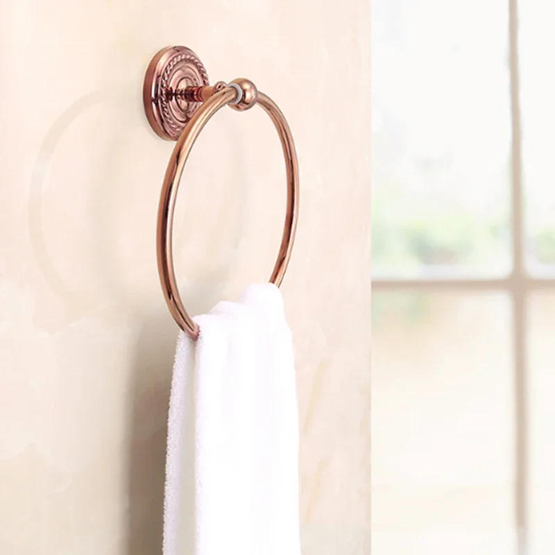 Description Picture 5 of itemSolid Brass Bathroom Accessories Set,Robe hook,Paper Holder,Towel Bar,Towel Ring,bathroom sets, Rose Gold Luxury Bath Towel Rack