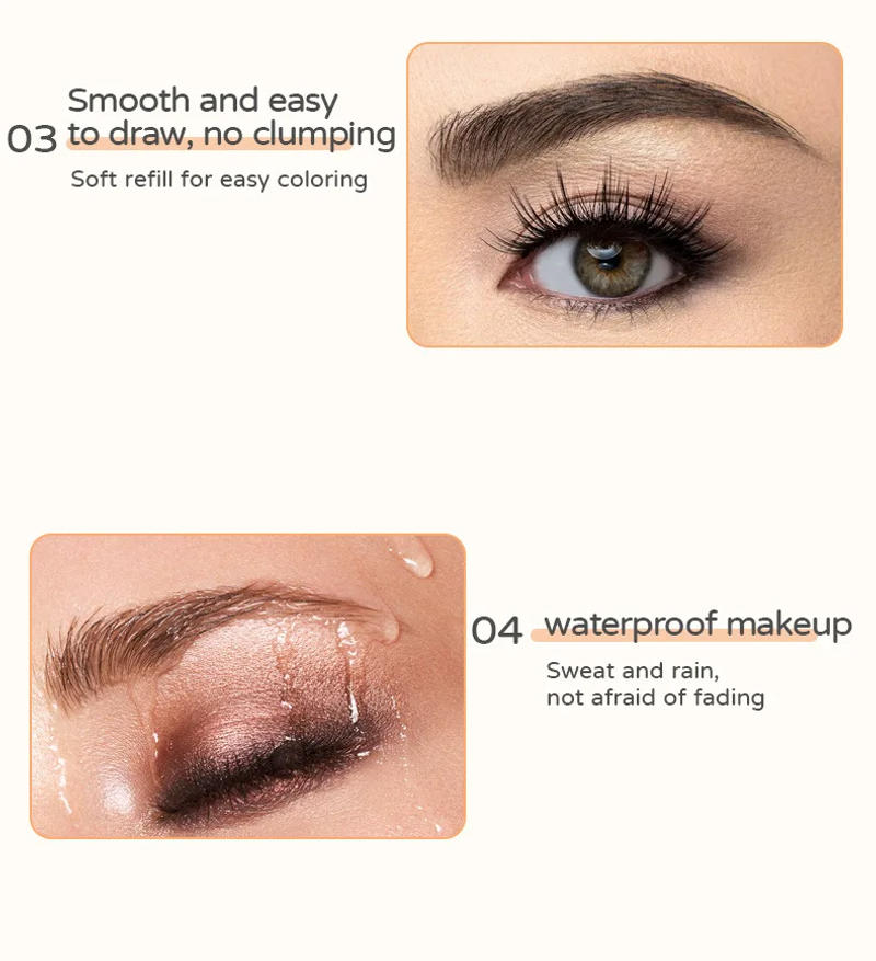 Description Picture 6 of item10pcs Eyebrow Pencil Custom Logo 3 Colors Precise Brow Eyeliner Waterproof Blonde Brown Eye Brow Makeup Cosmetics Wholesale Bulk