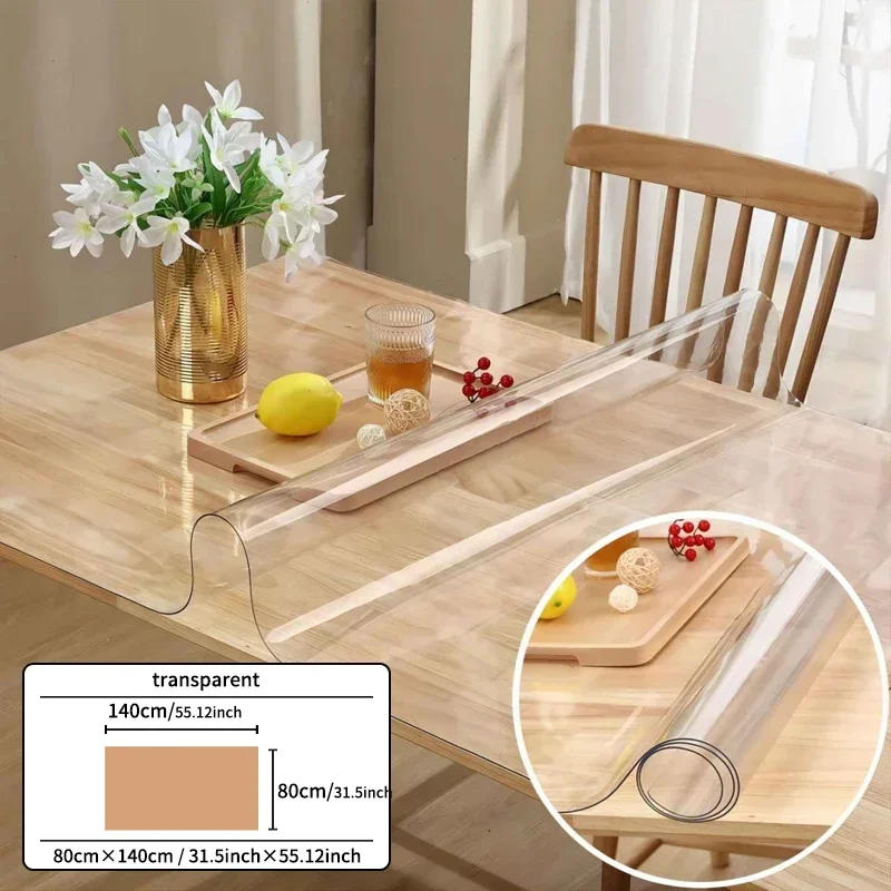 Description Picture 3 of itemPVC transparent tablecloth and table mat protective film, scratch resistant tablecloth, heat-resistant tablecloth Room Decor