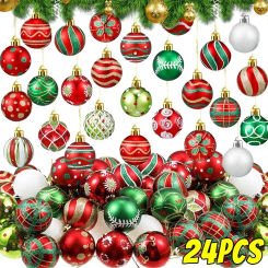 2025 Christmas Balls Ornaments DIY Painted Ball Xmas Tree Hanging Pendants Navidad New Year Party Decoration Festival Supplies