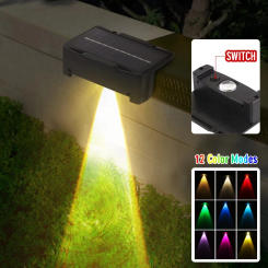 2PCS 4PCS 6PCS Solar Wall Lamp Lights Outdoor Fence Light For Yard Patio Deck Pool Decor 12 Mode Multicolor High Brightness
