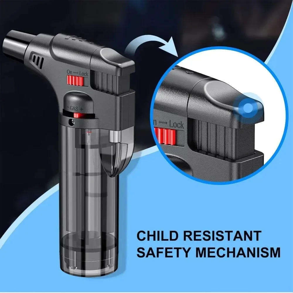 Description Picture 4 of itemWelding Torch Lighter Butane Gas Windproof Lighters Jet Spray Gun Lighter Cigar Accessories Kitchen Cigars Ignition New Gadgets