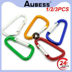 1/2/3PCS 8mm Carabiner Spring Snap Hook Spring Link Hook Clip Hook D-ring Snap Hook Aluminum Backpack Hanging Keychain Not for