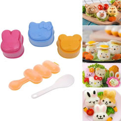 Rice Ball Mould Shaker with Rice Paddle Sushi Roll Maker DIY Bento Box Accessories Food Food Decoration Kitchen Tools for Kids