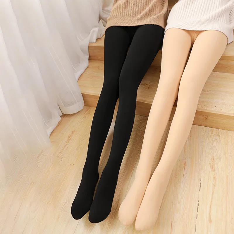 Description Picture 4 of itemWomen Thick Pantyhose Autumn Winter Thin Fleece High Waist Elastic Slim Tights Girls High Stretch Plush Long Stockings Leggings