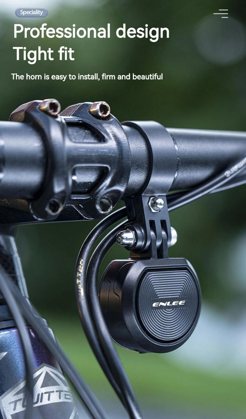 Description Picture 5 of itemENLEE 120DB USB Charge Bicycle Electric Anti-theft Alarm Siren & Remote Control Bell Cycle Motorcycle Scooter Trumpet Horn