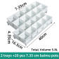 2trays  20pcs 7.35cm