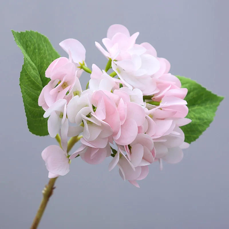 Description Picture 5 of itemBlue Real Touch Artificial Latex Hydrangea Wedding Bouquet Photography Props Home Garden Simulation Green Plant Decoration