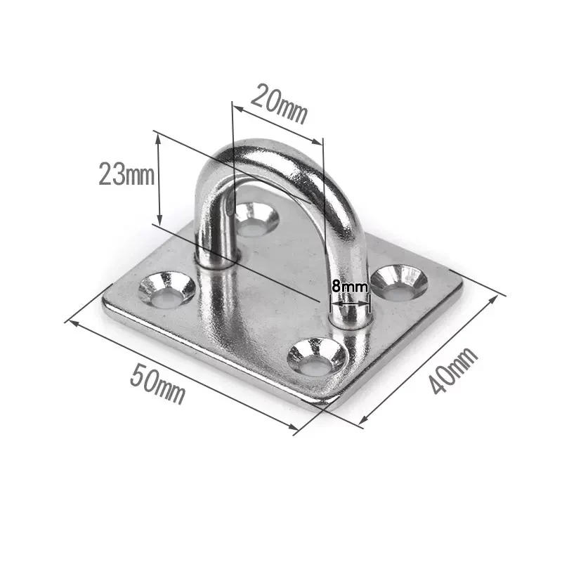 Description Picture 6 of itemHeavy Duty 304 Stainless Steel Square Pad Eye Plate Shade Sail Sailboat 5/6/8mm for Kayaking Canoe Boat Water Sports Accessories