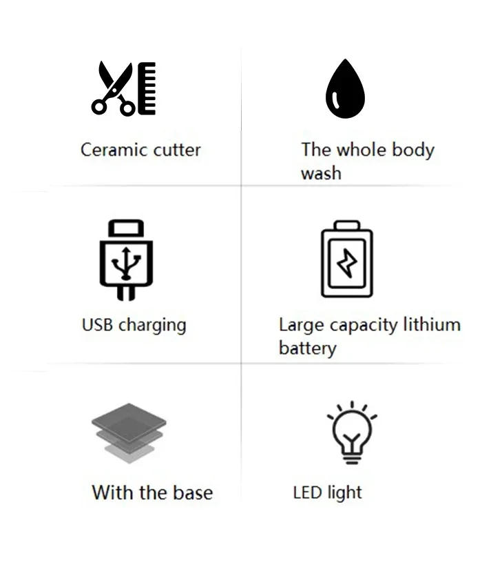 Description Picture 3 of itemKemei KM-1838 Body Groin Hair Trimmer Ceramic Blade Waterproof Wet Dry Beard Clippers Pubic Armpit Body Hair Shaver