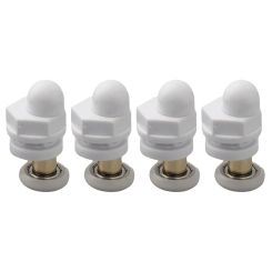 4 Pcs/lot 19mm-27mm Dia Partiality Shower Bath Door Runners Wheels Pulleys Long Lasting Easy Glide Rollers Shower Door Rollers