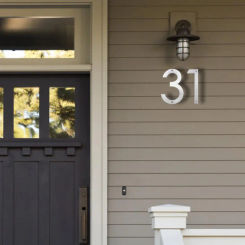 8-Inch House Number With Bolts Nuts 1-9 3D Apartment Farmhouse Outside Front Door Enhance Mailbox Number
