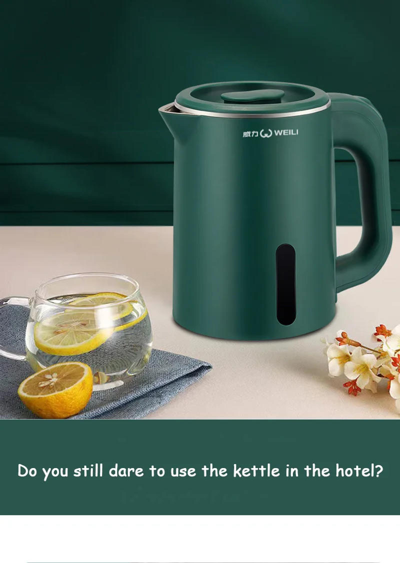 Description Picture 4 of item1.0L Mini Electric Kettle Small Capacity 304 Stainless Steel Teapot Hotel Dormitory Kettle Portable Travel Boil Water Pot 220V