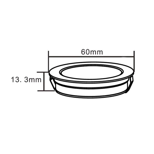 Description Picture 4 of itemLED Recessed Downlight 2.3inch Flush Mounting DC 12V 3W RV Home Kitchen Counter Cabinet Dispaly Lamp Aluminum Radiator  2pcs/lot
