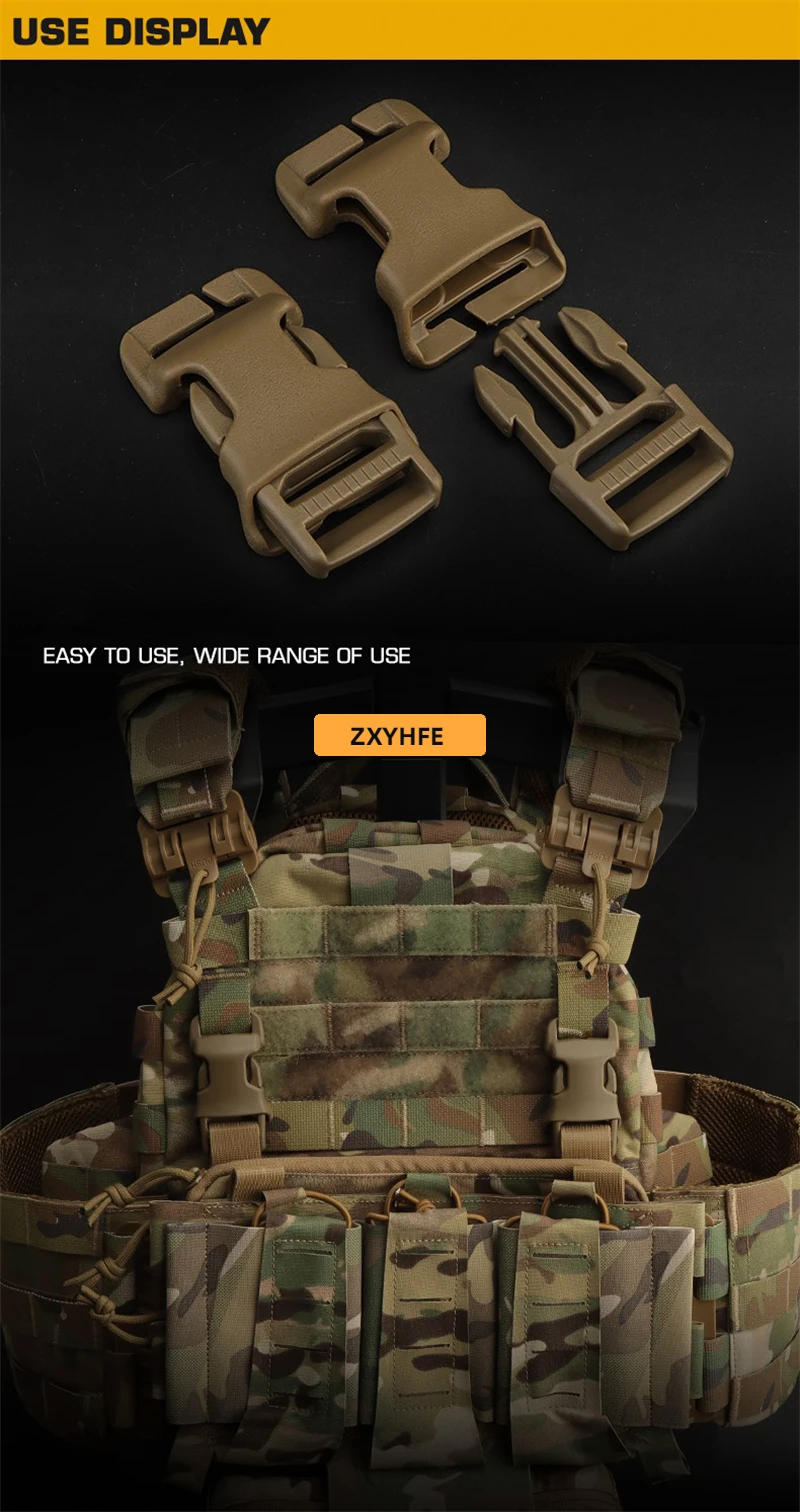 Description Picture 6 of itemZXYHFE Tactical Quick Attach Buckle QASM Camping Hiking Equipment Hunting Vest Backpack Accessories Outdoor Sports 1pieces