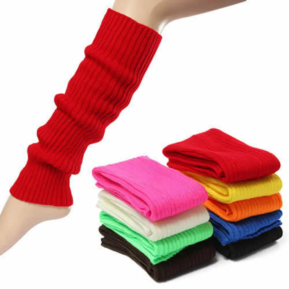 Description Picture 4 of itemWinter Women Solid Candy Color Knitted Elastic Leg Warmers Loose Style Boot Knee High Boot Stockings Leggings Warm Boots Leg