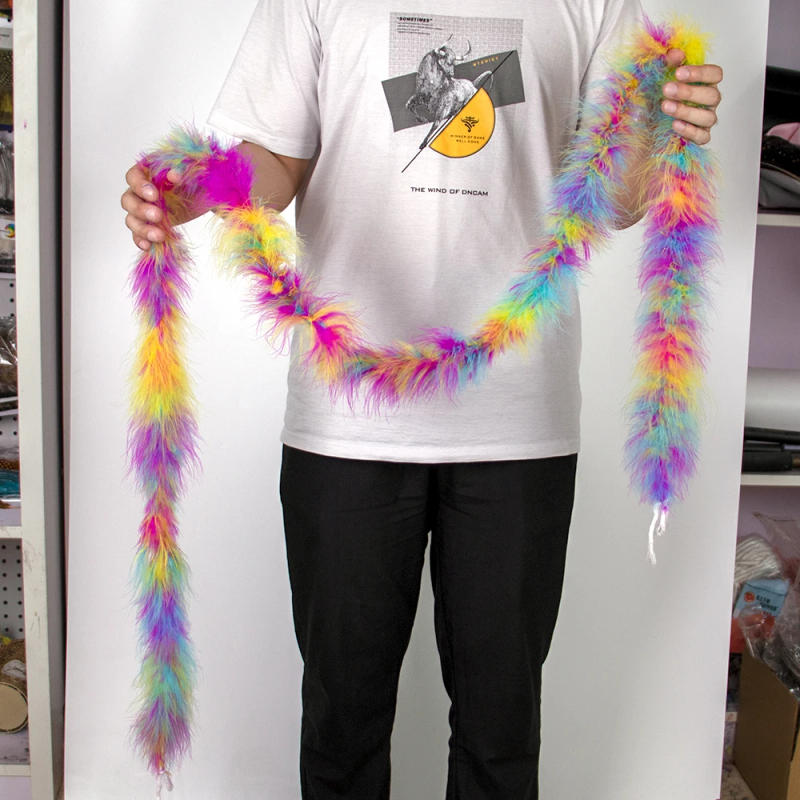 Description Picture 6 of itemColorful Turkey Marabou Feathers Boa Shawl 18G for Wedding Party Clothing Sewing Christmas Tree Decoration Crafts Plumes 2M