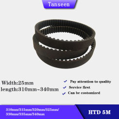 1pc Selling,HTD5M Timing Belts,Rubber Belts,25mm width,Transmission Belts,310mm,315mm,320mm,325mm,330mm,335mm,340mm