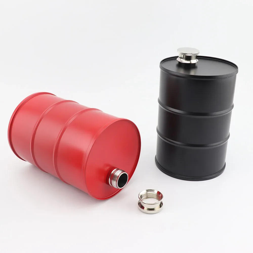 Description Picture 6 of item25oz Alcohol Liquor Hip Flask Vodka Oil Drums Whisky Flagon Barrel Shape Whiskey Jug Portable 304 Stainless Steel
