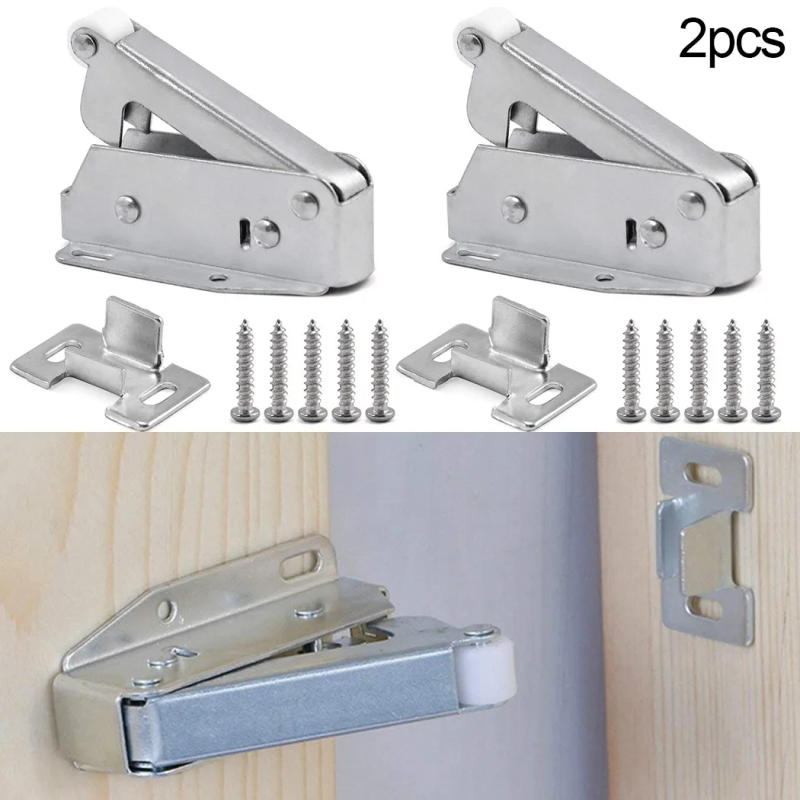 Description Picture 3 of item2 Pcs Touch Catch Latch Invisible Cabinet Door Catch Push To Open Auto Door Spring Catch For Furniture Cupboard Rebound Device