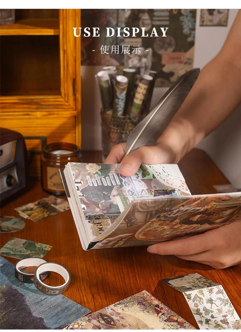 Description Picture 6 of item125 pcs Vintage Scrapbooking material Gift set for Planner handmade DIY Diary Album Scrapbooking accessories Craft Supplies