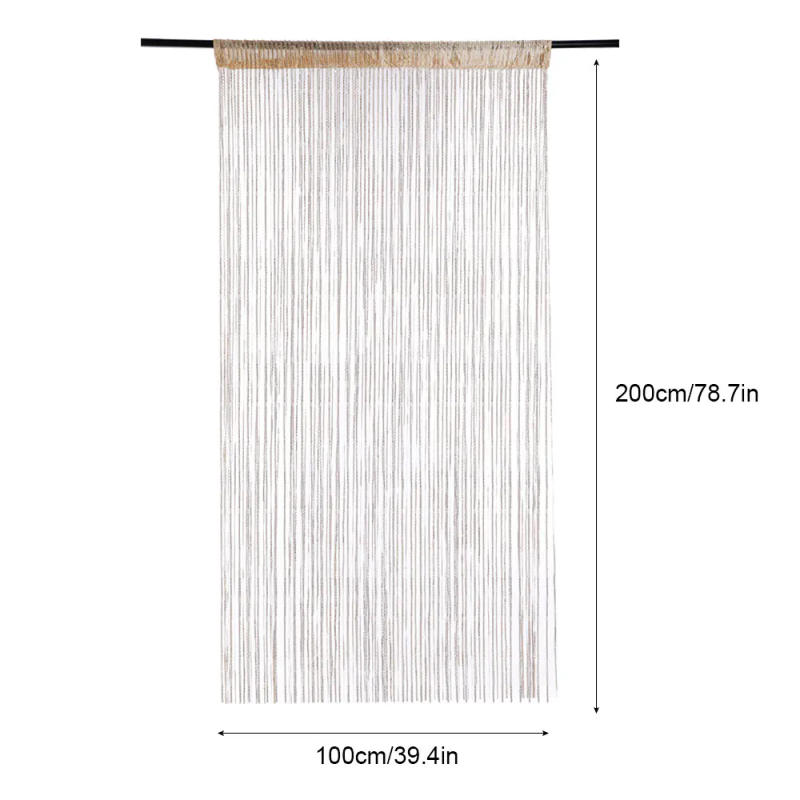 Description Picture 2 of itemLiving Room Door String Curtain Shiny Tassel Flash Line Curtain Home Door Window Valance Divider Curtains Decorative For Party
