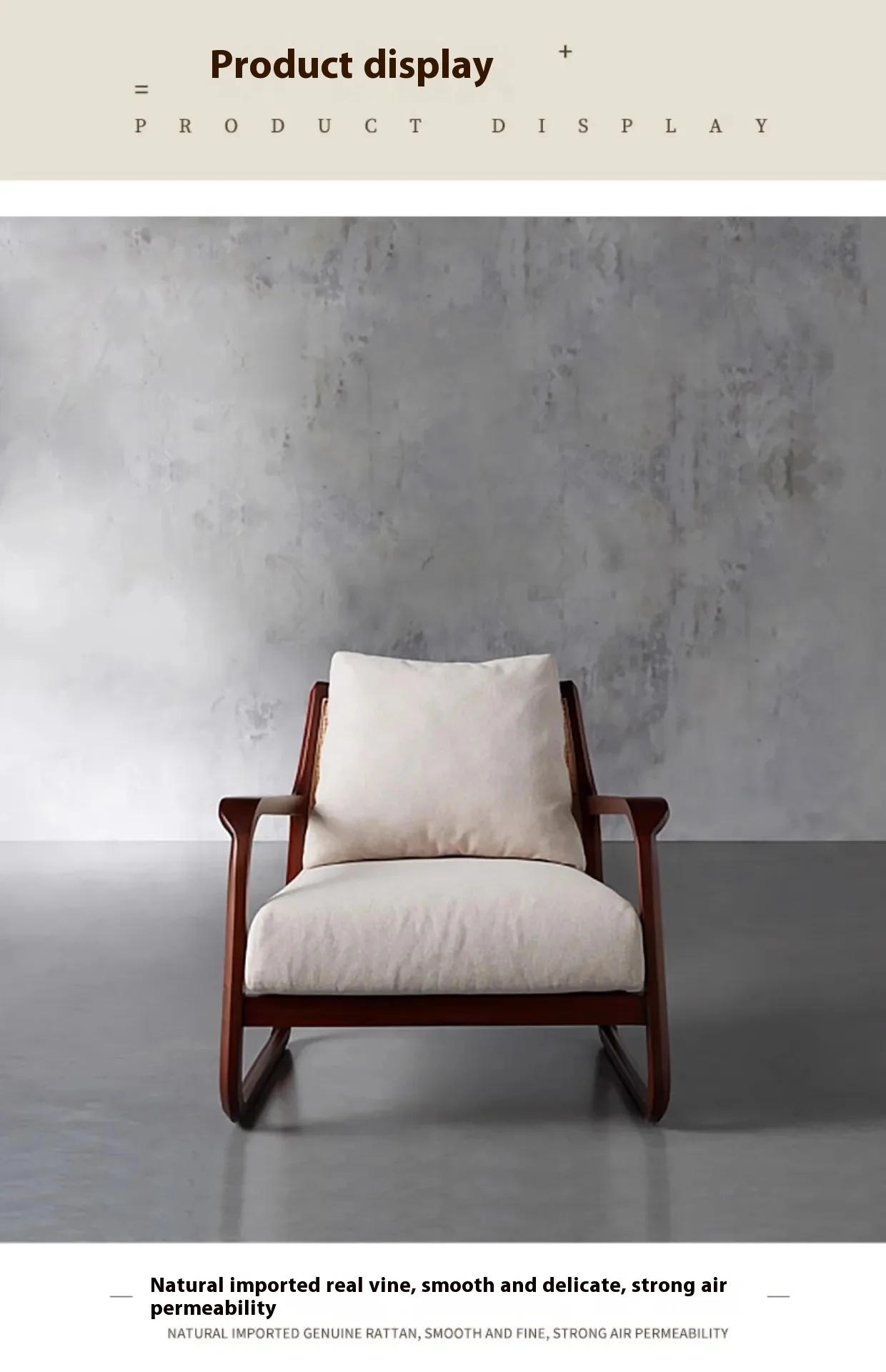 Description Picture 3 of itemDecorative Armchair Portable Ratten Wicker Chair Living Room Chairs Advanced Salons Furniture Prefabricated Make Up Black