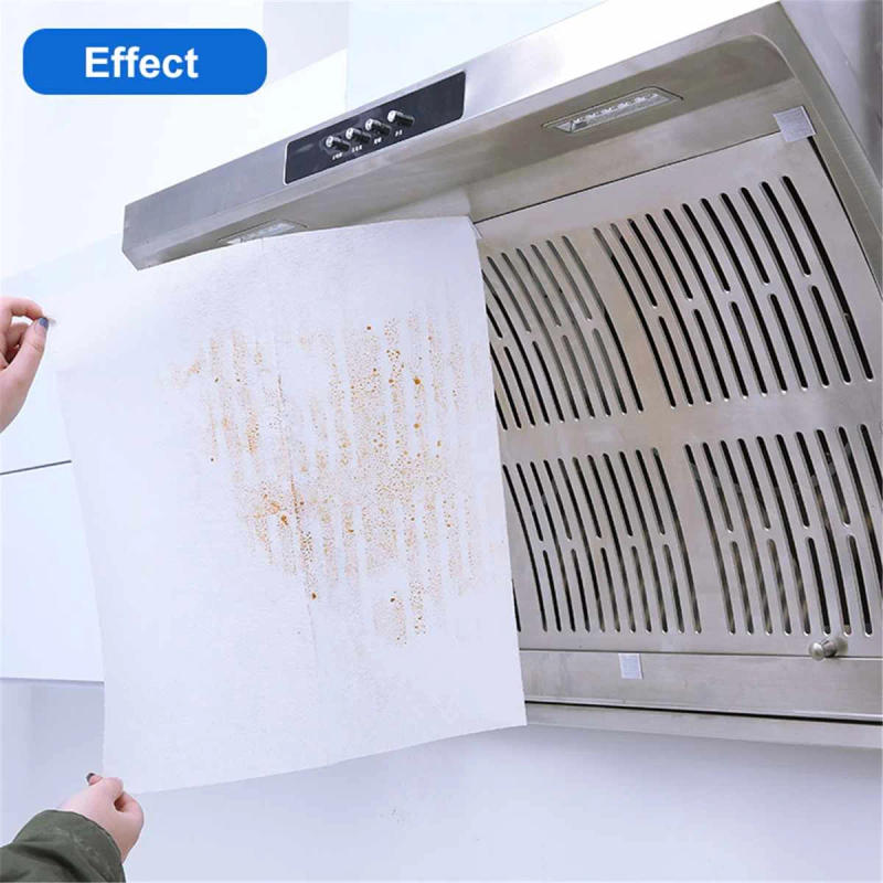 Description Picture 5 of item12pc/set 45*43CM Kitchen Oil Filter Paper Non-woven Absorbing Paper Anti Oil Cotton Cooker Hood Extractor Fan Protection Filter