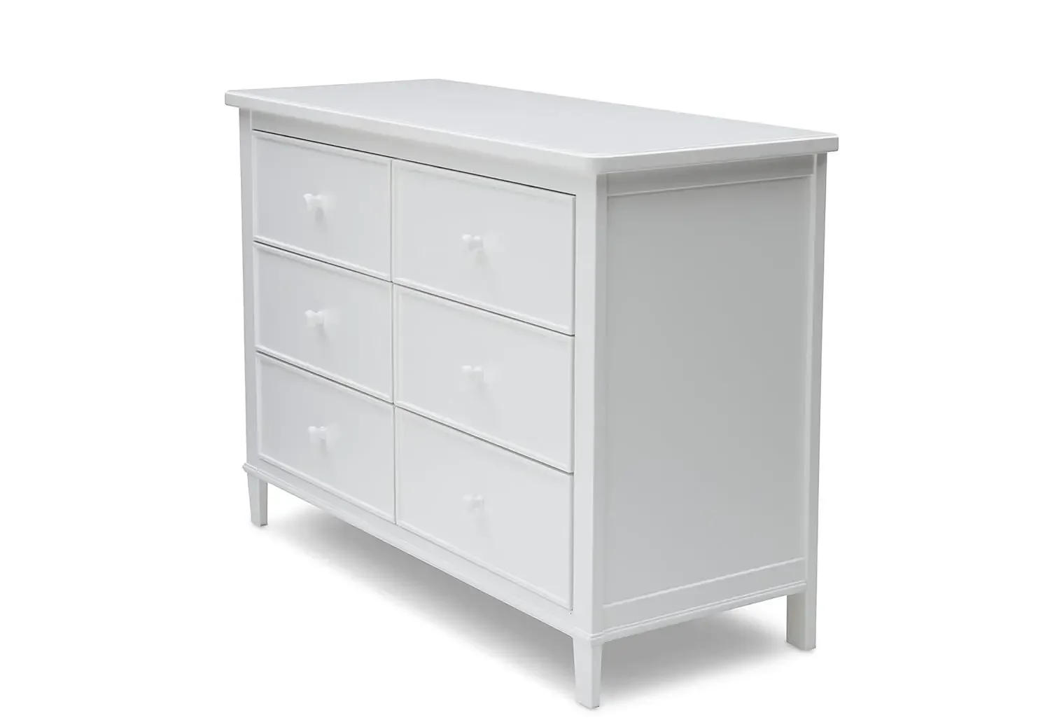 Description Picture 4 of itemFreestanding Dressers 6 Drawer Dresser White 19"D X 47.5"W X 33.5"H with Spacious Storage Strong and Sturdy Wood Construction