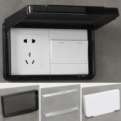 86 Type Plastic Socket Waterproof Box Wall-mounted Protection Socket Bathroom Wall Switch Protection Cover
