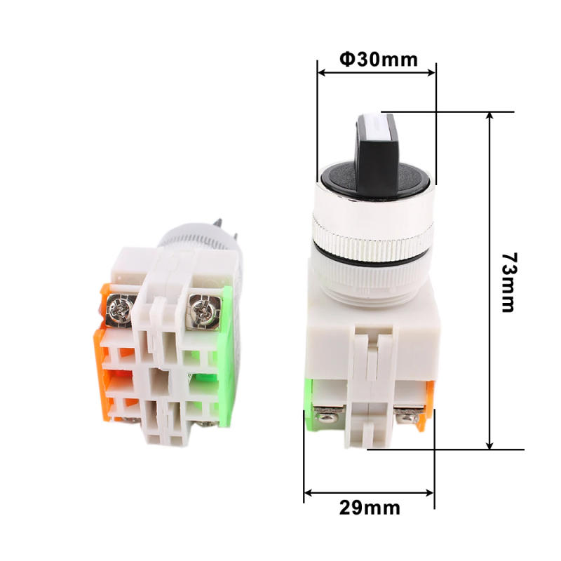 Description Picture 3 of item1PC LAY37 11y2 lay7-11y/2 Plastic Key Rotary Select Switch 2/3Positions Push Button Switch 2NO 1NO1NC For CNC Machine 10A