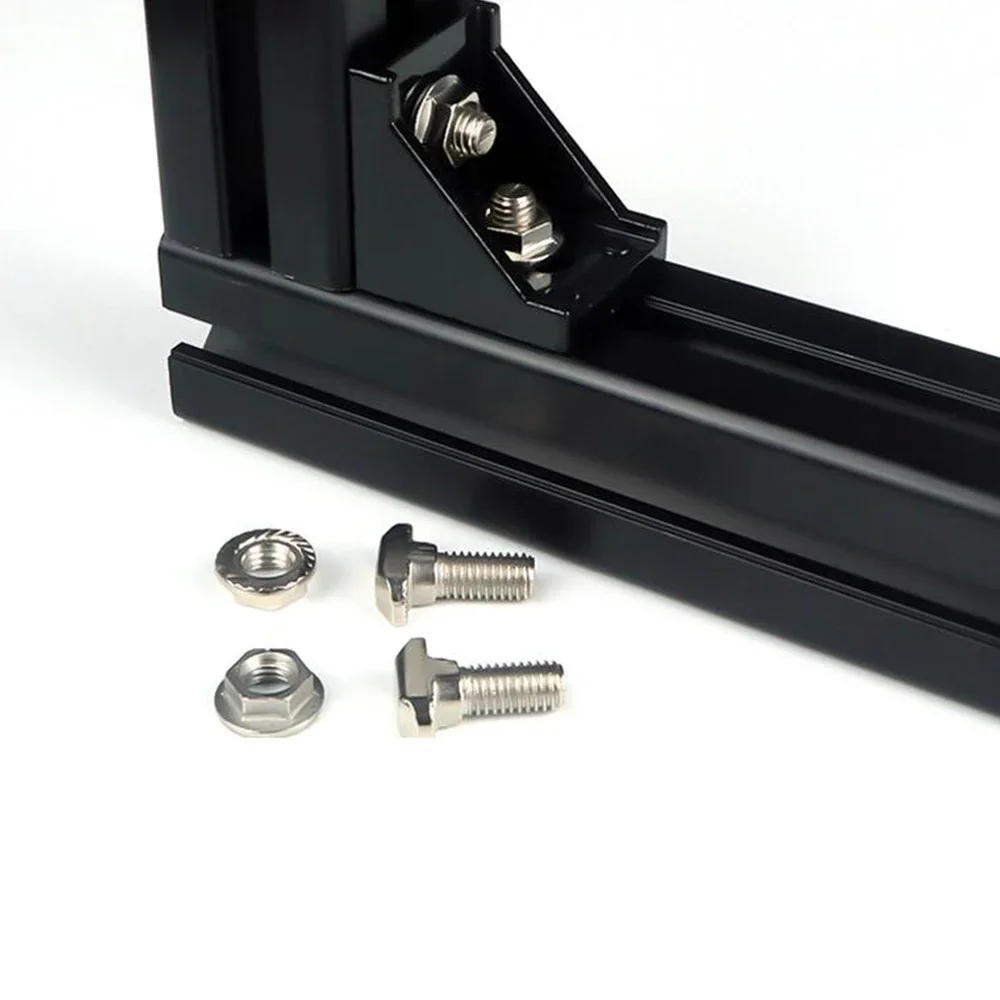 Description Picture 2 of item3030 Aluminum Profile Connector Set: 20pcs 3030 Corner Bracket + 40pcs M6 x 16mm T Bolt Screws + 40pcs M6 Hex Flange Nuts