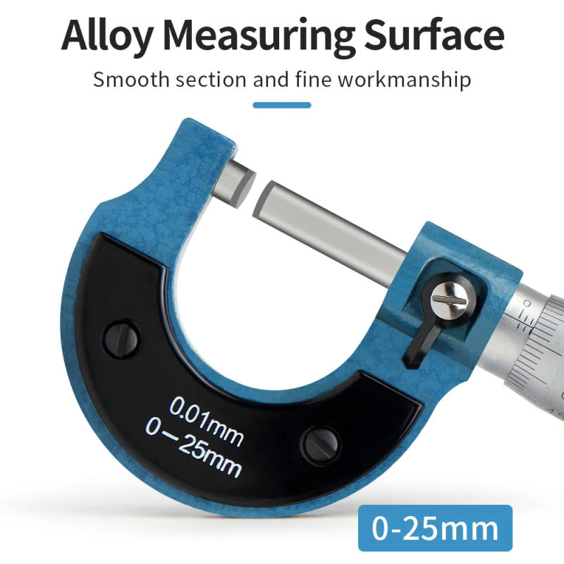 Description Picture 4 of item0-25mm 0.01mm Outside Micrometers Measuring Gauging Tool Scale Mechanical Caliper Precision Micro Meter For Measurement