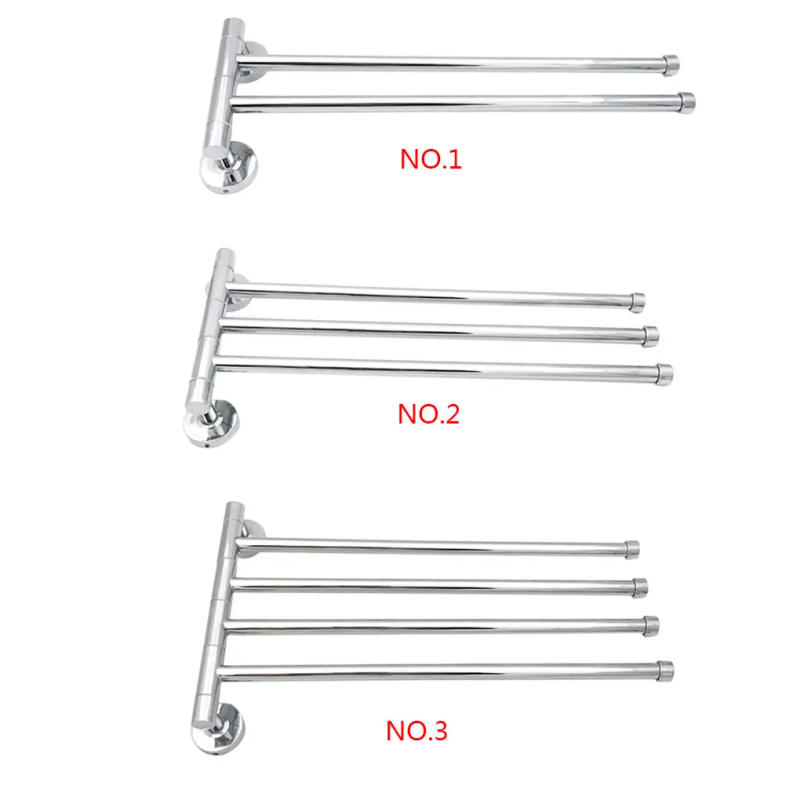 Description Picture 3 of itemStainless Steel Wall Mount Swing Out Towel Bar 2/3/4 Bars Folding Arm Swivel Hanger Towel Rack Holder Organizer