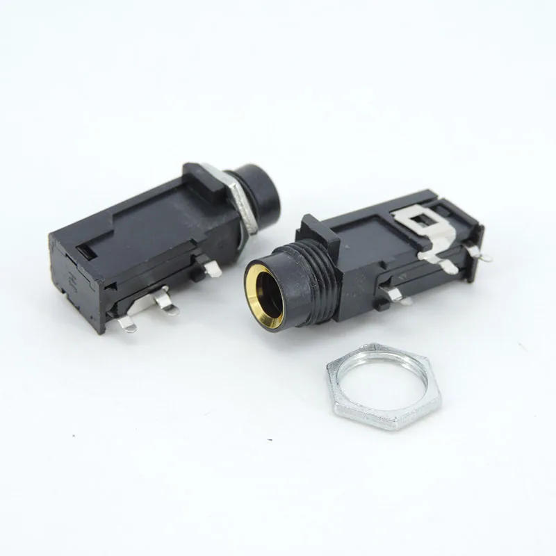 Description Picture 6 of item6.35mm 3pin Female power Socket PCB Panel Mount Audio Jack Speaker Connector cable Adapter 1/4 Inch 6.5 Mono plug Microphone