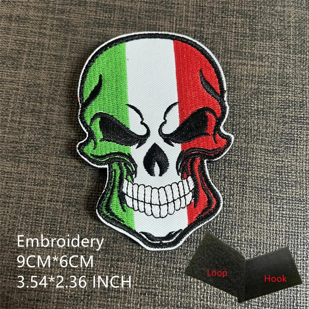 Description Picture 5 of itemItalian Patch Embroidered Flag Italia Reflective Armband Badge Garment Patch Embroidery Hook Loop Military Italy G.I.S