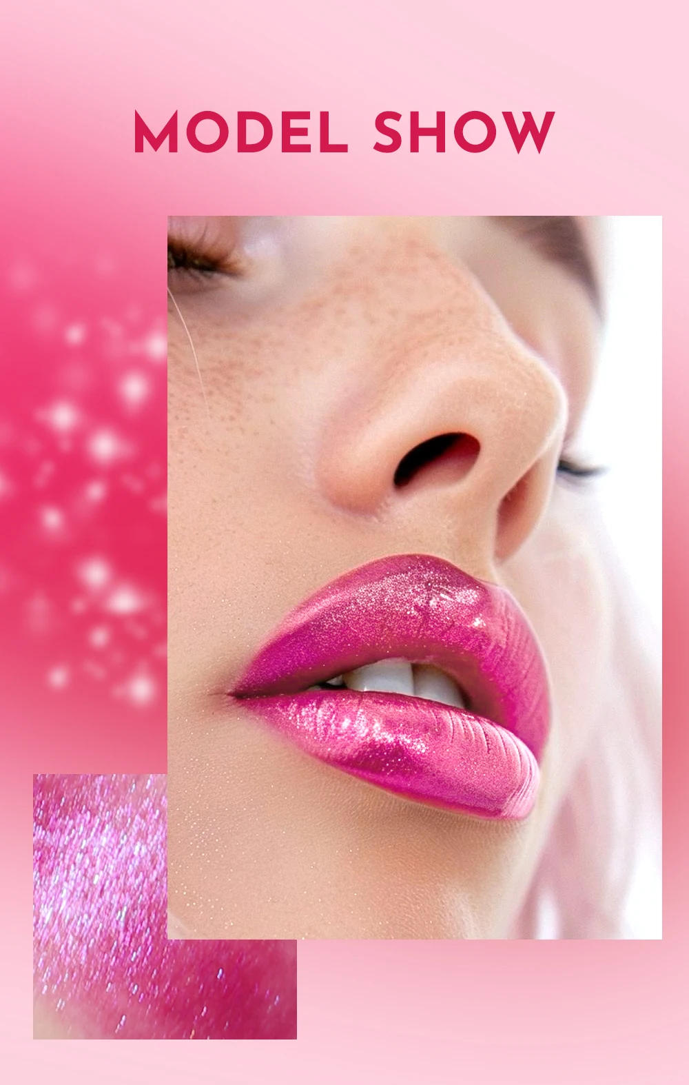 Description Picture 3 of itemDiamond Embossed Lipstick Moisturizing Lasting Shimmer Brown Sparkling Waterproof Lip Gloss Matte Glitter Purple Lipstick Makeup