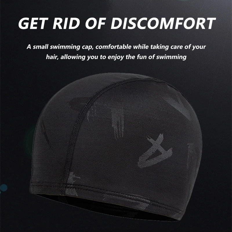 Description Picture 5 of itemBig Size Swim Cap Men Women Waterproof Elastic Swim Caps Soft Comfortable Nylon Swimming Training Fast Drying Hat for Beach Pool