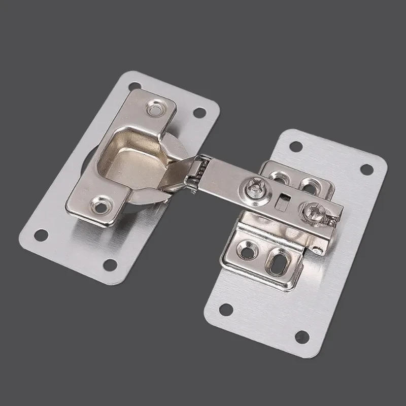 Description Picture 5 of itemCabinet Hinge Repair Plate Stainless Steel Door Hinge Mounting Plate with Holes Hardware Hinge Fixing Brackets Kits Repair Tools