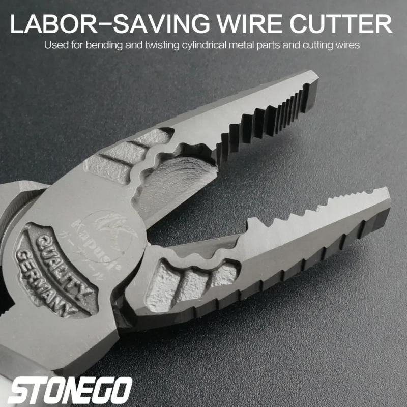 Description Picture 6 of itemSTONEGO 1PC 8-Inch Lineman Pliers - Multi-Functional Wire Cutter, Hardware Tool Electrician Wire Cutting Pliers