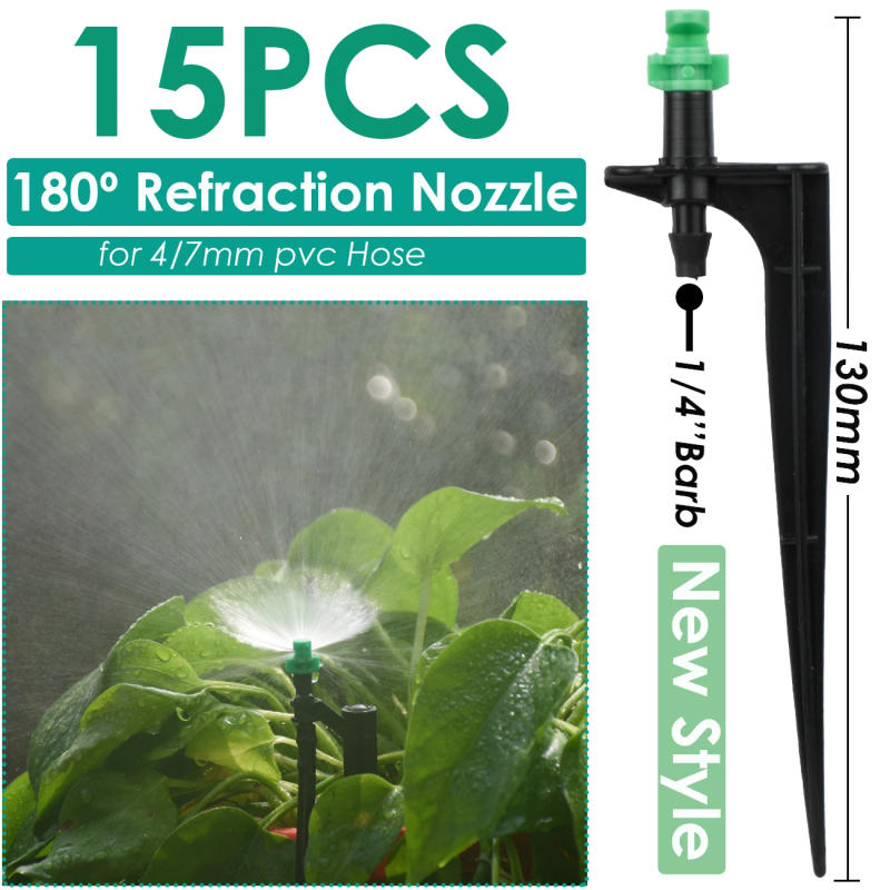 Description Picture 4 of itemKESLA 15PCS Garden Watering Drip Irrigation Sprinkler Misting Nozzle on Stake Dripper Inserting ground fit 4/7mm Hose Greenhouse