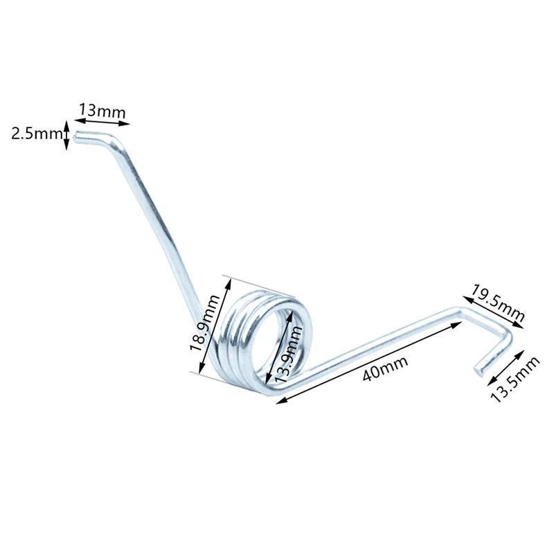 Description Picture 4 of itemBucket Rotating Mop Torsion Spring Pull Back Foot Step on Mop Repair Parts Wire Dia 2.5MM Thick Torsion Spring