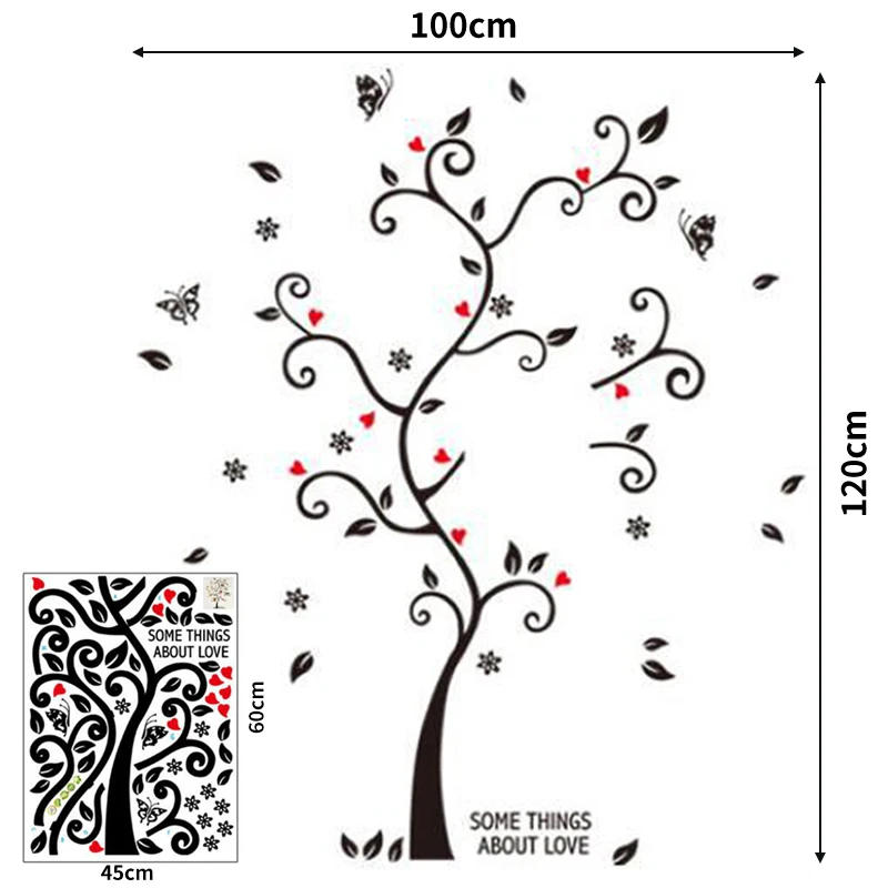 Description Picture 2 of item100*120Cm Family Photo Frame Tree Wall Sticker Home Decor Living Room Bedroom Wall Decals Poster Home Decoration Wallpaper