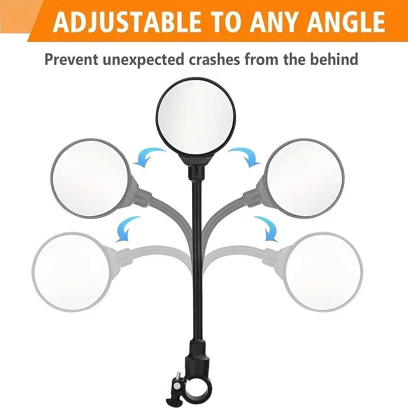 Description Picture 4 of itemBicycle Rearview Handlebar Mirrors 360 Rotatable for Mountain Road Bike Motorcycle Bendable Hose Adjustable Rearview Mirror