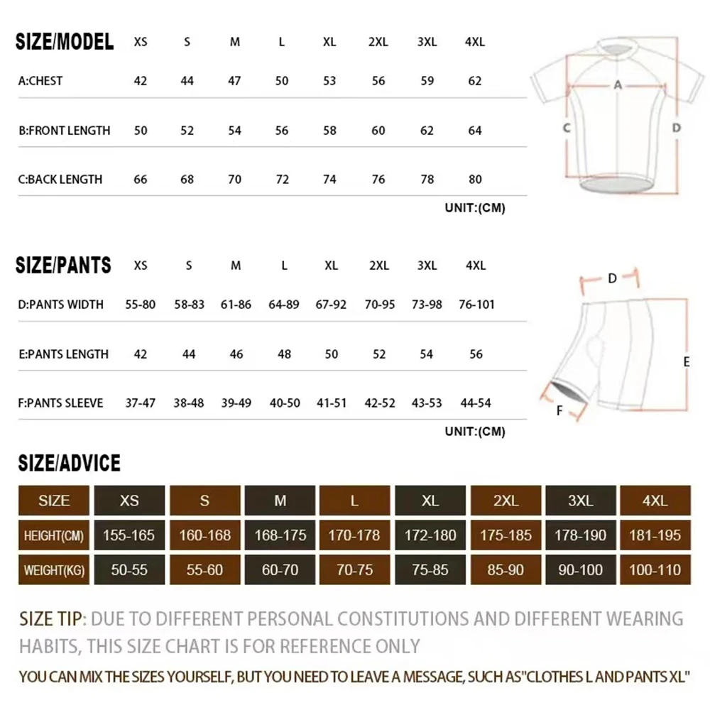 Description Picture 2 of itemCycling Jersey 2024 Men Summer Anti-UV Cycling Jersey Set Breathable Racing Sport Mtb Bicycle Jersey Bike Cycling Clothing Suit